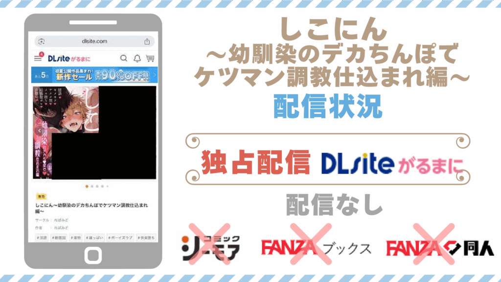 しこにん~幼馴染のデカちんぽでケツマン調教仕込まれ編~配信状況
